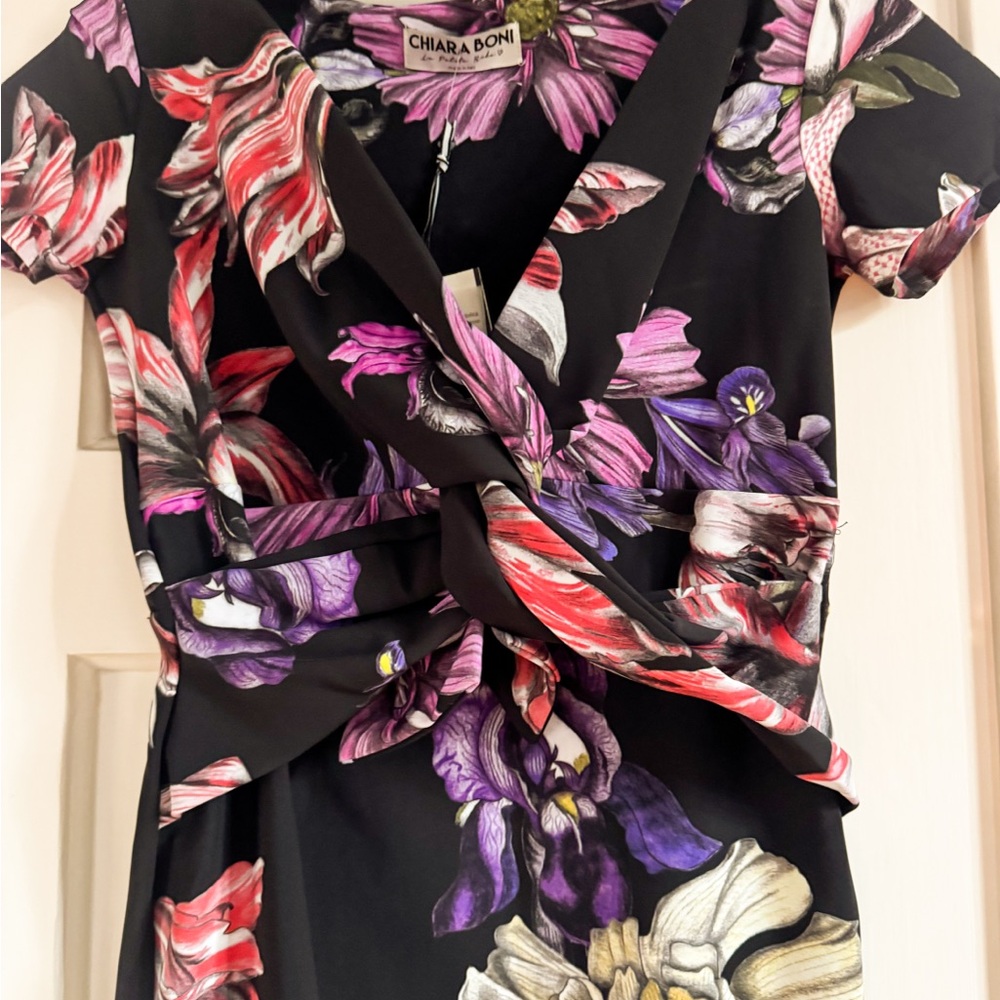 Chiara Boni La Petite Robe Floral Print Sheath Dress NWT Size 44 (US 8) - Picture 4 of 8